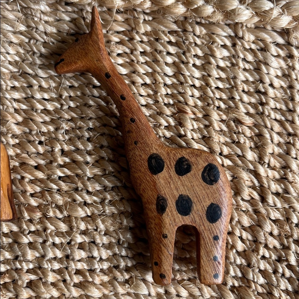 Vintage 90s Noah’s Ark Sisal Market Bag Leather Strap Animal Tote - Picture 12 of 12